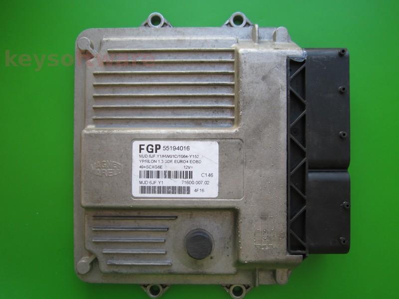 ECU Lancia Y 1.3JTD 55194016 6JF.Y1