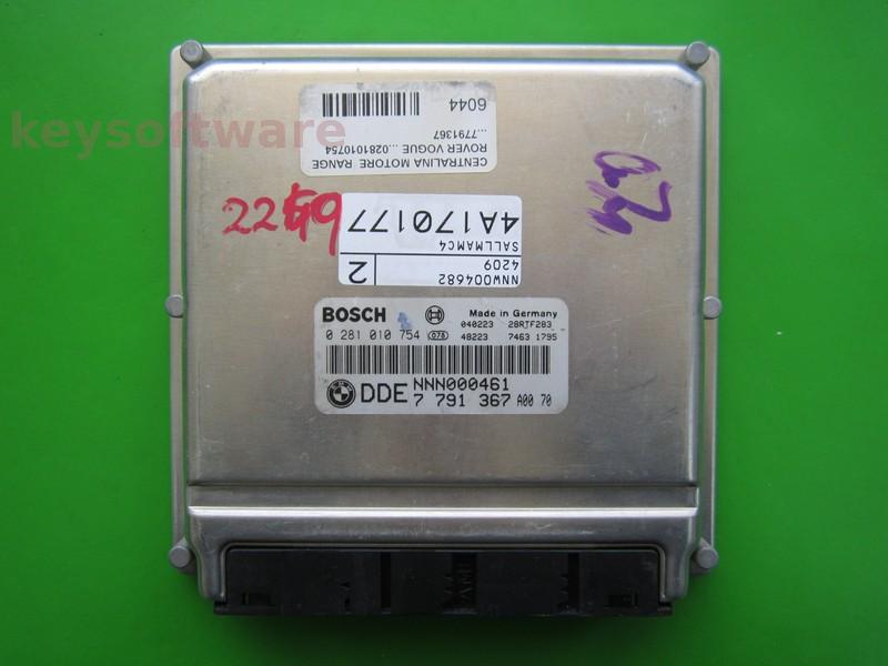 ECU Land Rover Range Rover 2.5TDS 7791367 0281010754 EDC15C4