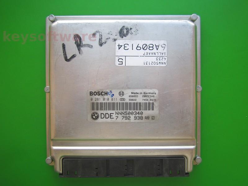 ECU Land Rover Freelander 2.0D 7792938 0281010811 EDC15C4 {+