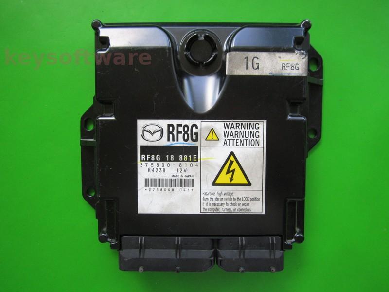 ECU Mazda 6 2.0D RF8G18881E 275800-8104 RF8G {
