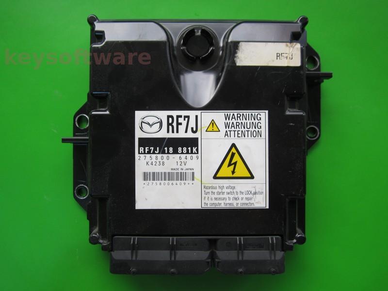 ECU Mazda 6 2.0D RF7J18881K 275800-6409 RF7J