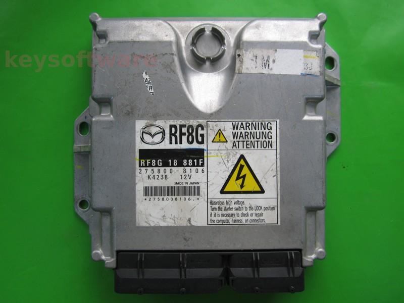 ECU Mazda 6 2.0D RF8G18881F 275800-8106 RF8G