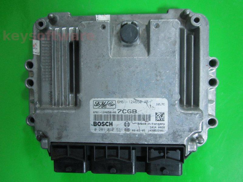 ECU Mazda 3 1.6TDCI 6M61-12A650-AB 0281012531 EDC16C34