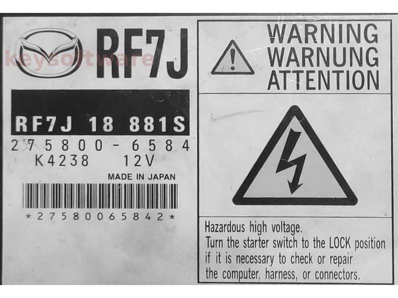 ECU Mazda 6 2.0D RF7J18881S 275800-6584 RF7J {