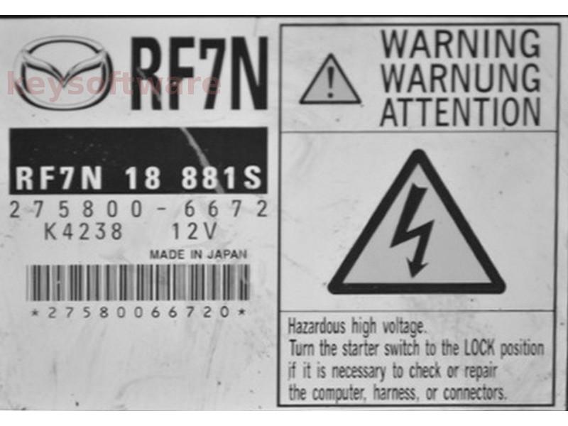 ECU Mazda 5 2.0 RF7N18881S 275800-6672 RF7N {