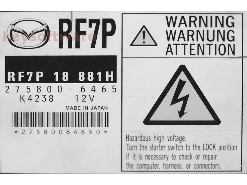 ECU Mazda 5 2.0D RF7P18881H 275800-6465 RF7P {