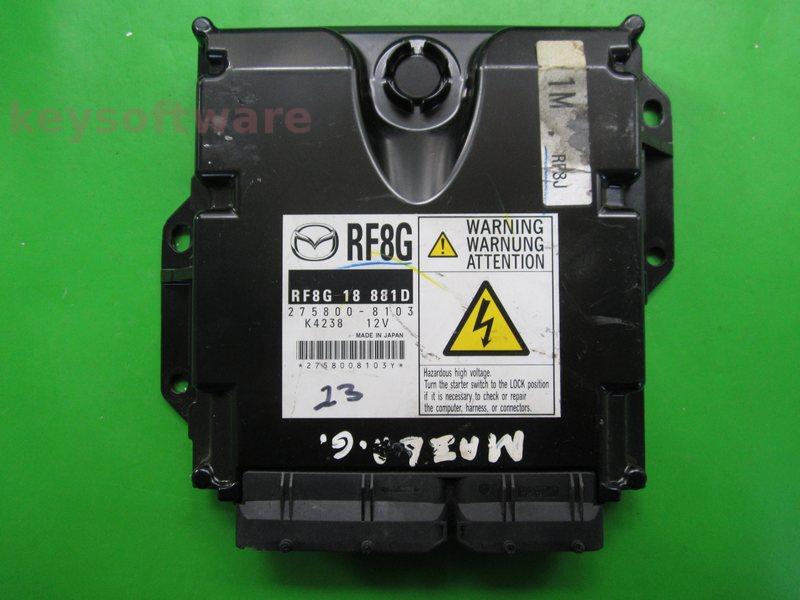 ECU Mazda 6 2.0D RF8G18881D 275800-8103 RF8G