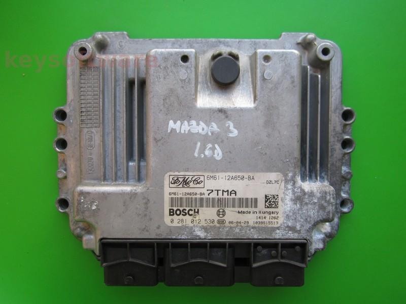 ECU Mazda 3 1.6TDCI 6M61-12A650-BA 0281012530 EDC16C34 +