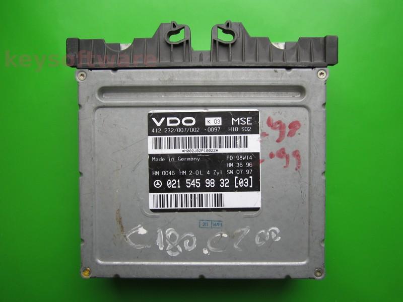 ECU Mercedes E 2.0 0215459832 VDO MSE W210