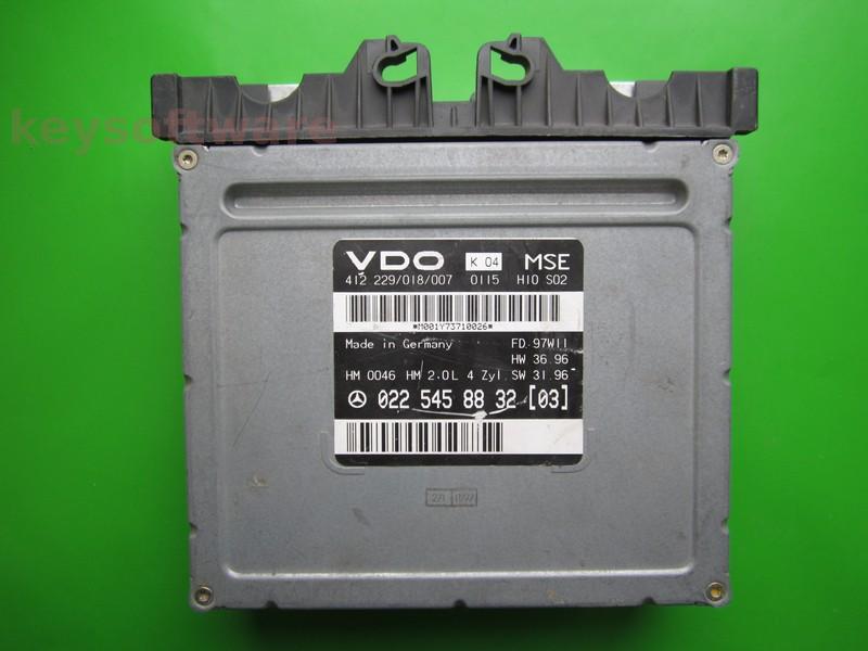 ECU Mercedes E 2.0 0225458832 VDO MSE W210