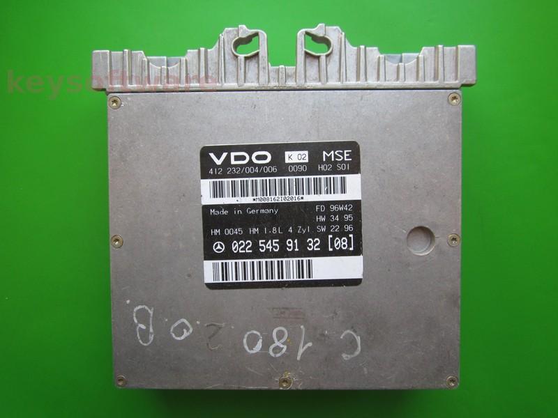 ECU Mercedes C 1.8 0225459132 VDO MSE W202