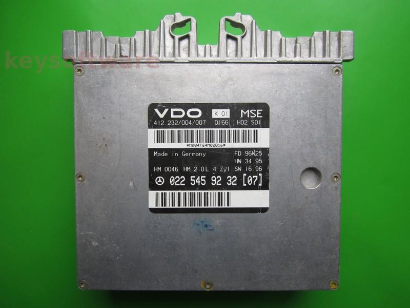 ECU Mercedes E 2.0 0225459232 VDO MSE W210