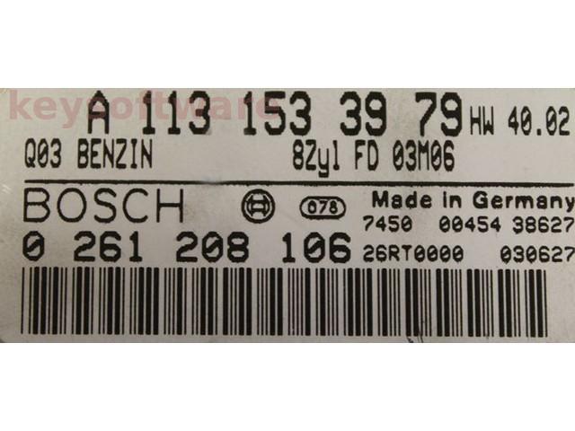 ECU Mercedes AMG 5.5CDI A1131533979 0261208106 ME2.8.1 {