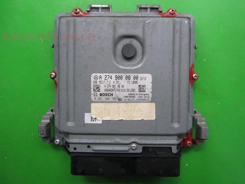ECU Mercedes C 1.8 A2749000800 0261S08785 MED17.7.2