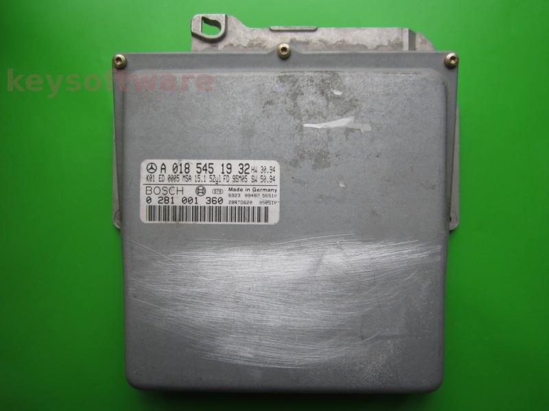 ECU Mercedes C 2.5TD A0185451932 0281001360 MSA15.1 W202