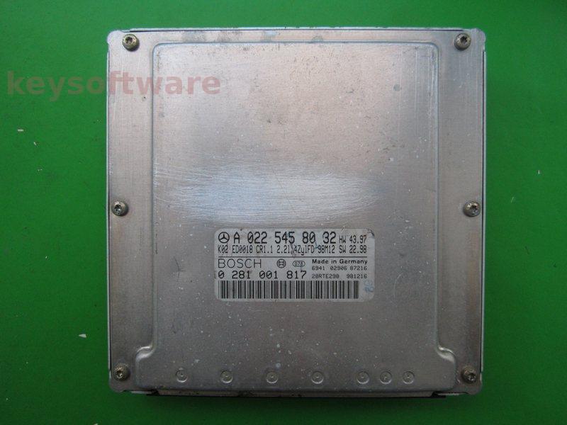 ECU Mercedes E 2.2CDI A0225458032 0281001817 CR1.1 EDC15C0 +