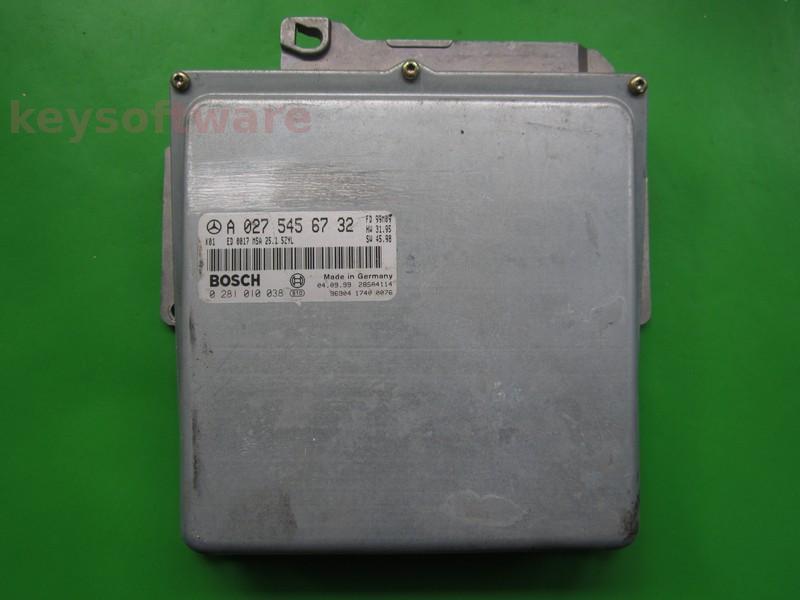 ECU Mercedes E 2.5TD A0275456732 0281010038 MSA15.1 W202