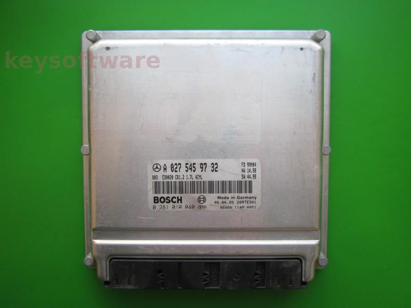 ECU Mercedes A 1.7CDI A0275459732 0281010040 CR1.2 EDC15C0