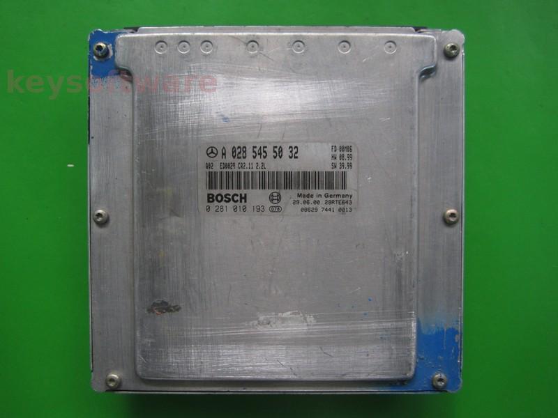 ECU Mercedes E 2.2CDI A0285455032 0281010193 CR2.11 EDC15C6