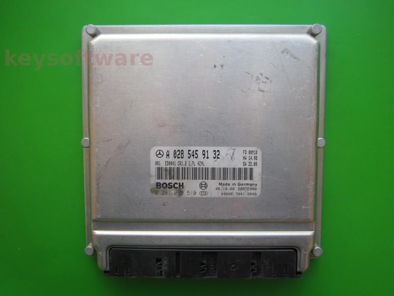 ECU Mercedes A 1.7CDI A0285459132 0281010510 CR1.2 EDC15C0