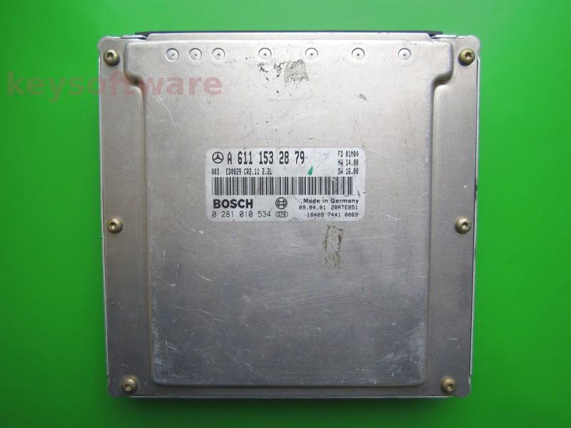 ECU Mercedes E 2.2CDI A6111532879 0281010534 CR2.11 EDC15C6