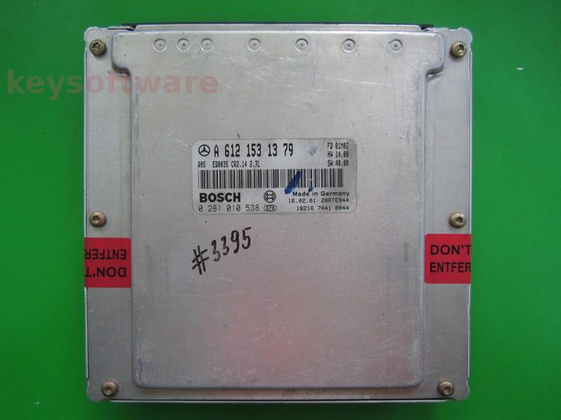 ECU Mercedes E 2.7CDI A6121531379 0281010538 CR2.14 EDC15C6