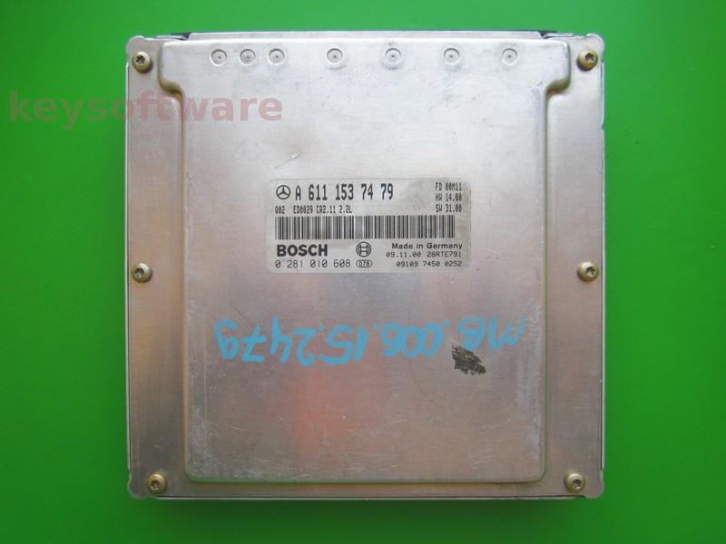 ECU Mercedes C 2.2CDI A6111537479 0281010608 CR2.11 EDC15C6 }