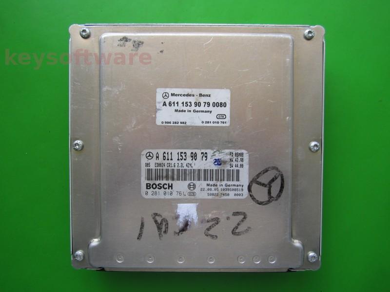 ECU Mercedes C 2.2CDI A6111539079 0281010761 CR1.6 EDC15C0 {