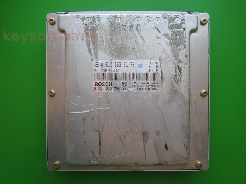 ECU Mercedes C 2.2CDI A6111538179 0281010798 CR2.11 EDC15C6 +