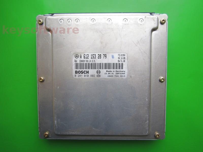ECU Mercedes C 2.7CDI A6121532879 0281010802 CR2.14 EDC15C6 }