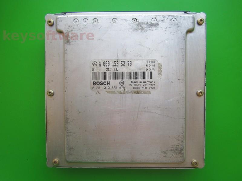 ECU Mercedes C 2.2CDI A0001535279 0281010851 CR2.11 EDC15C6 }