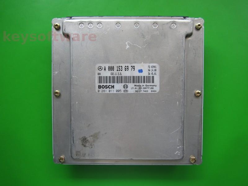 ECU Mercedes C 2.2CDI A0001536979 0281011005 CR2.11 EDC15C6 {+