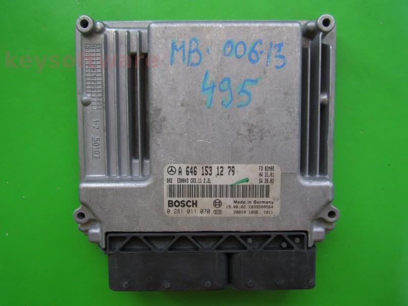 ECU Mercedes E 2.2CDI A6461531279 0281011070 CR3.11 EDC16C2