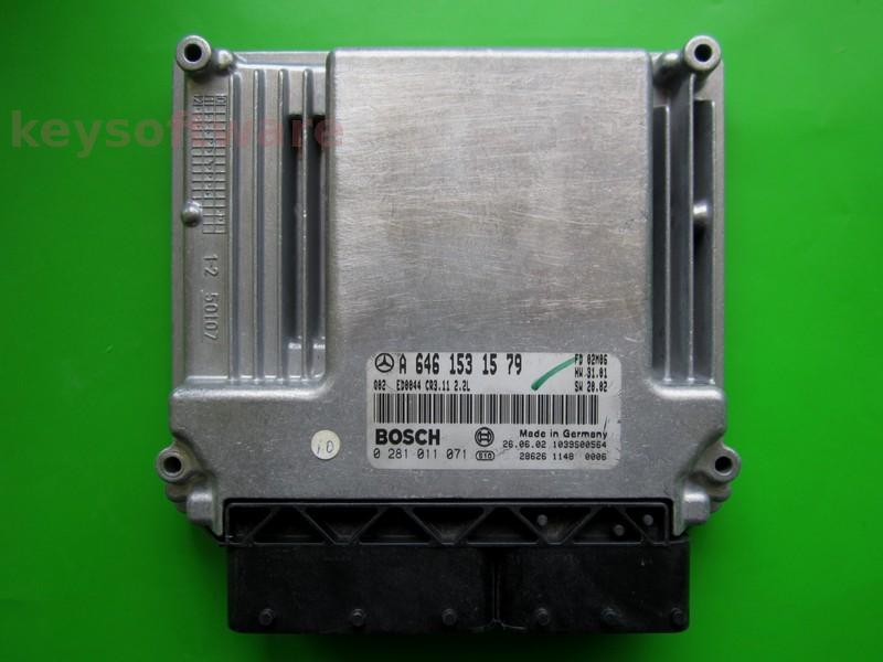 ECU Mercedes E 2.2CDI A6461531579 0281011071 CR3.11 EDC16C2