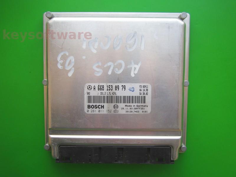ECU Mercedes A 1.6CDI A6681530979 0281011152 CR1.2 EDC15C0