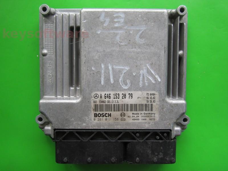 ECU Mercedes E 2.2CDI A6461532079 0281011158 CR3.13 EDC16C2 }