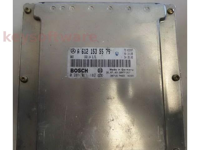 ECU Mercedes C 2.7CDI A6121535579 0281011182 CR2.14 EDC15C6 { +
