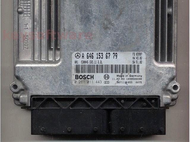 ECU Mercedes E 2.2CDI A6461536779 0281011443 CR3.11 EDC16C2