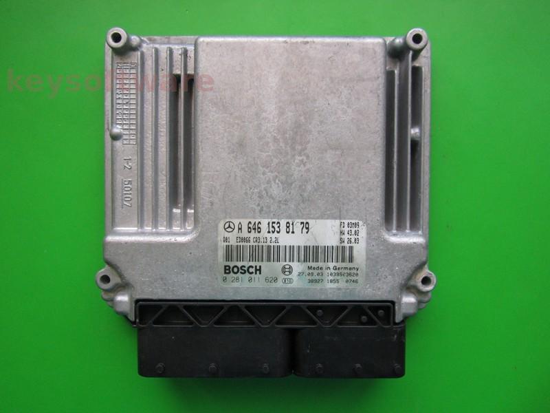 ECU Mercedes C 2.2CDI A6461538179 0281011620 CR3.13 EDC16C2 +