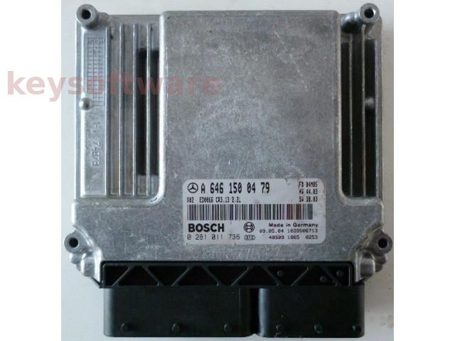 ECU Mercedes C 2.2CDI A6461500479 0281011736 CR3.13 EDC16C2 { +
