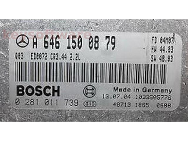 ECU Mercedes C 2.0CDI A6461500879 0281011739 CR3.44 EDC16C2 {+