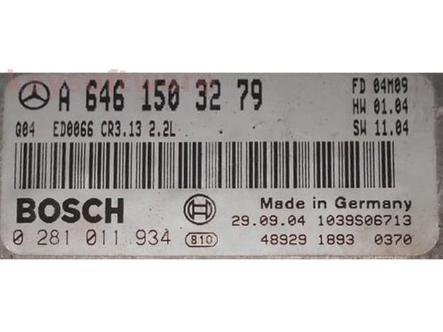 ECU Mercedes C 2.2CDI A6461503279 0281011934 CR3.13 EDC16C2 { +