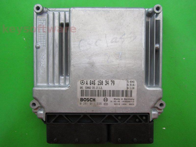 ECU Mercedes C 2.2CDI A6461503479 0281011936 CR3.13 EDC16C2 {+