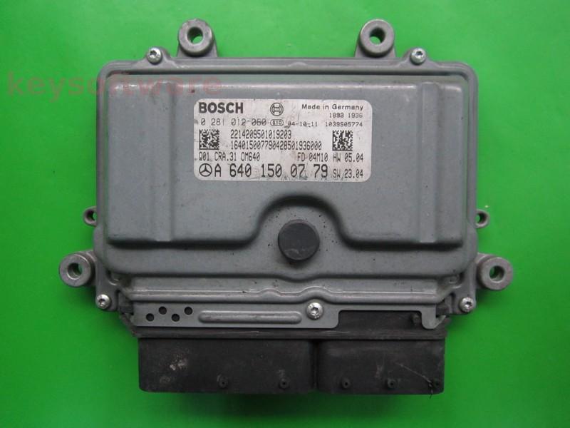 ECU Mercedes A 1.8CDI A6401500779 0281012060 CRA.31 EDC16C32