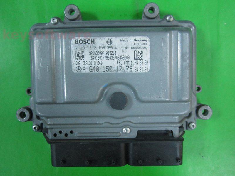 ECU Mercedes A 1.6CDI A6401501779 0281012158 CRA.31 EDC16C32