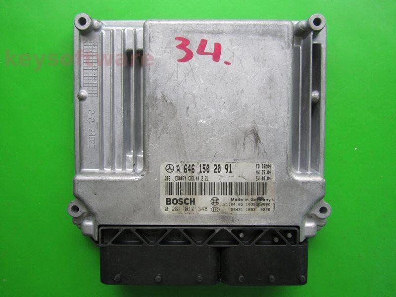 ECU Mercedes E 2.2CDI A6461502091 0281012348 CR3.44 EDC16C2 + {