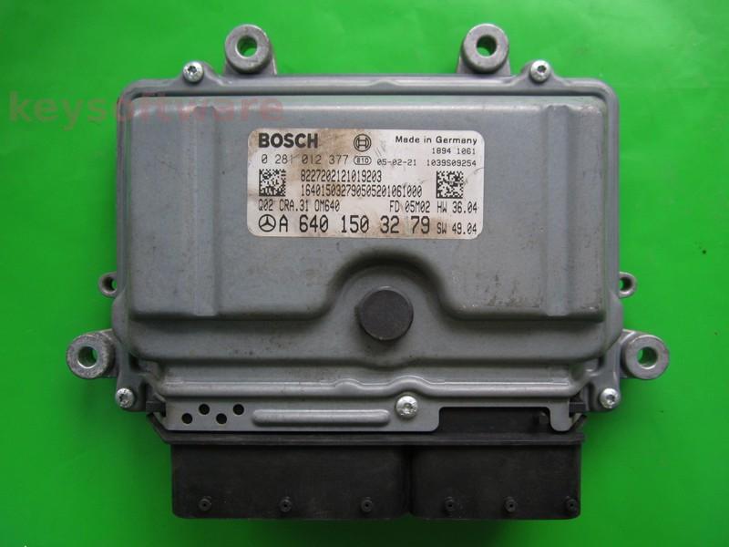 ECU Mercedes B 1.8CDI A6401503279 0281012377 CRA.31 EDC16C32 }