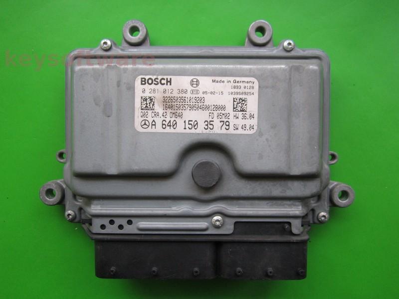 ECU Mercedes A 2.0CDI A6401503579 0281012380 CRA.42 EDC16C32