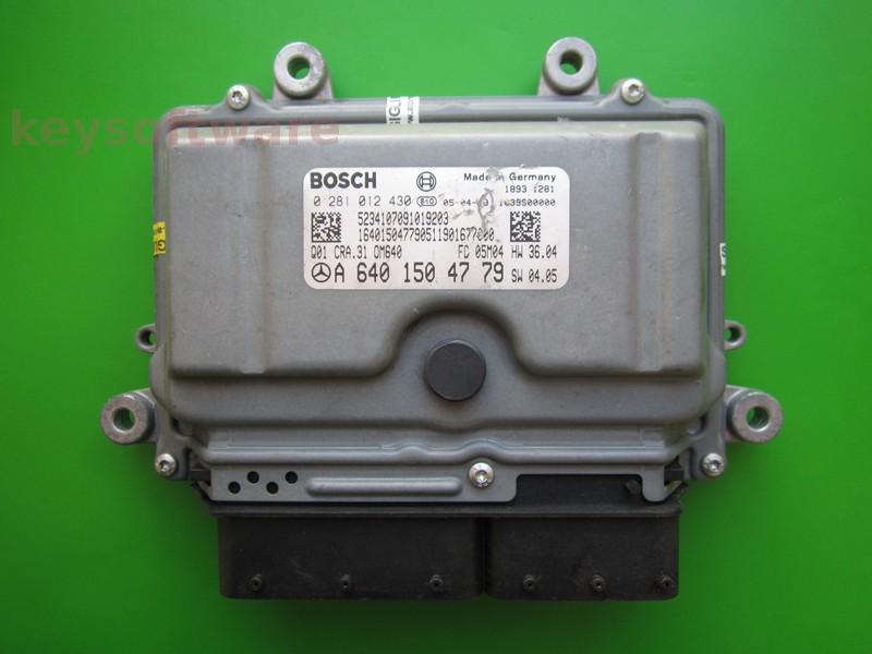 ECU Mercedes A 1.6CDI A6401504779 0281012430 CRA.31 EDC16C32