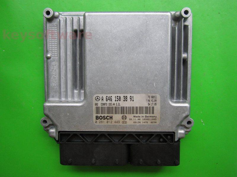 ECU Mercedes C 2.2CDI A6461503891 0281012449 CR3.44 EDC16C2 {